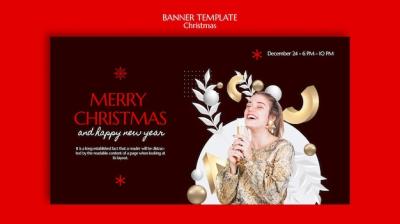 Christmas Banner Template Design – Free Download