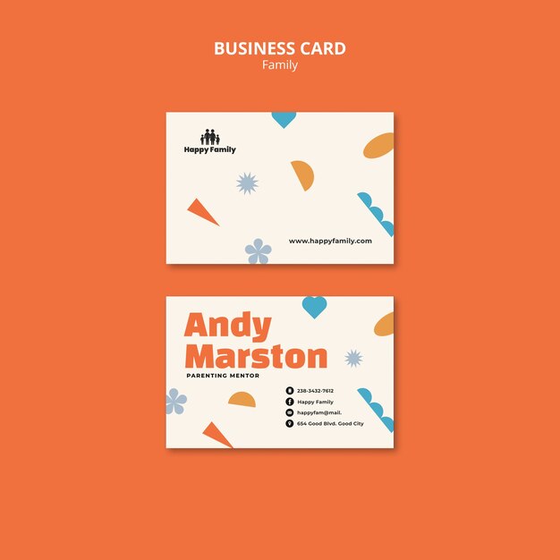 Family Celebration Business Card Template – Free Download