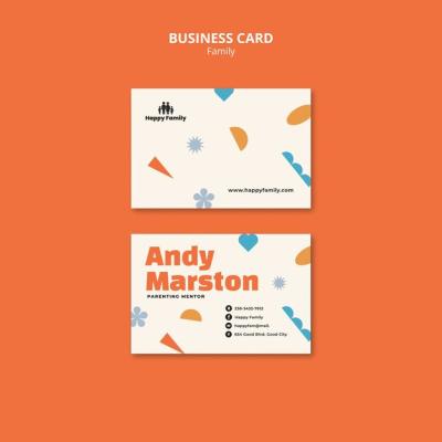 Family Celebration Business Card Template – Free Download