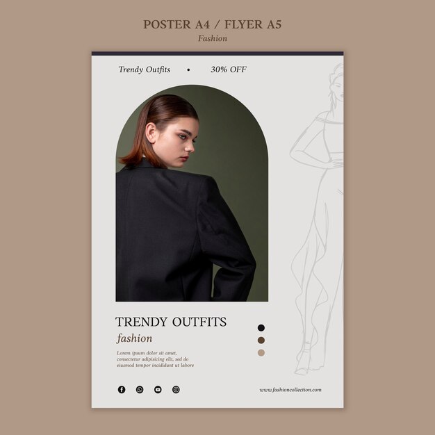 Fashion Print Template Featuring Stunning Photography – Free Download