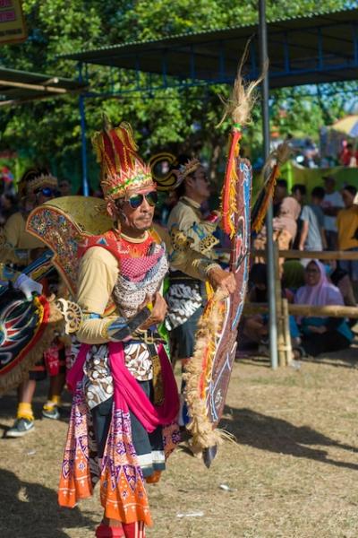 The Vibrant Performance of Jathilan Dancers in a Village – Free Stock Photo Download