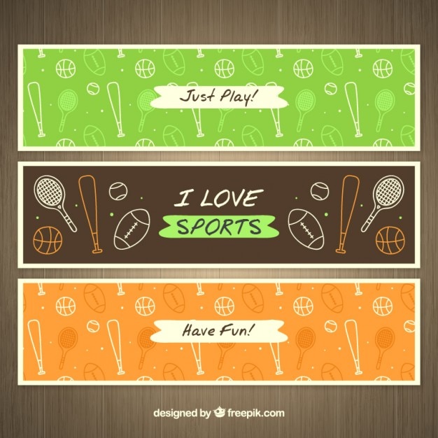 Baseball and Rugby Banners – Free Vector Templates to Download