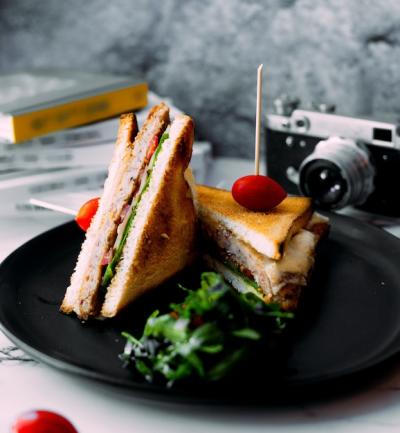 Club Sandwich with Tomato and Fresh Herbs – Free Download