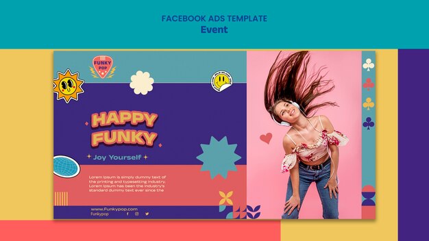 Funky Event Celebration Facebook Template – Free Download