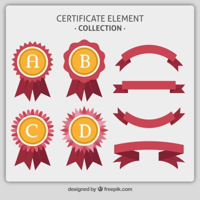 Red Certificate Element Collection – Free Download