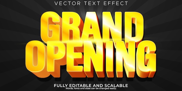 Editable Gold and Luxury Text Style for Grand Opening – Free Download