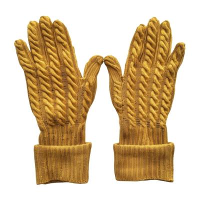 Mustard Yellow Knit Gloves – Free to Download