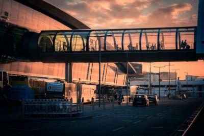 Stunning Sunset Over City Bridge – Free to Download