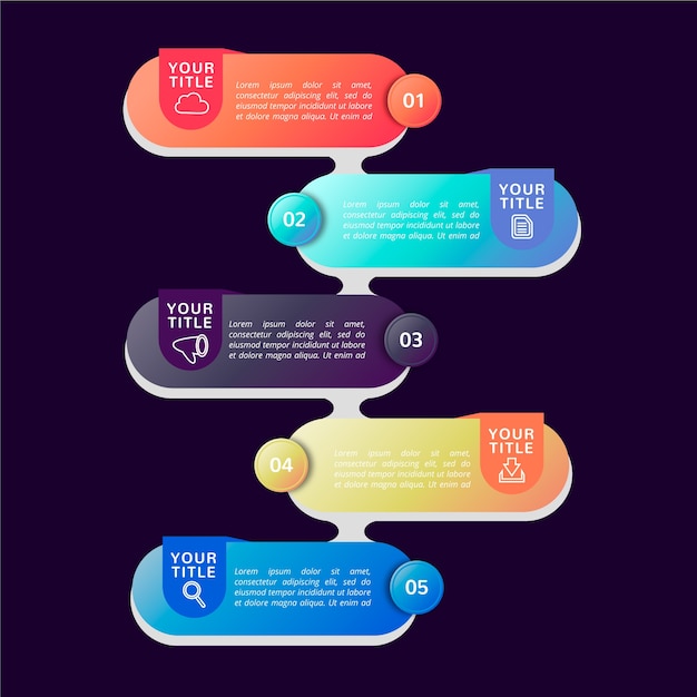 Colorful Gradient Infographic – Free Download