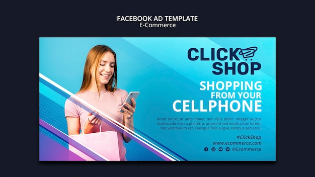 Gradient E-commerce Facebook Template – Free Download