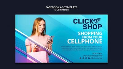 Gradient E-commerce Facebook Template – Free Download