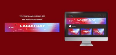 Gradient Labor Day Design Template – Free Download