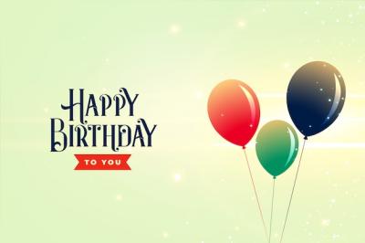 Birthday Balloons Background Celebration Template – Free Download