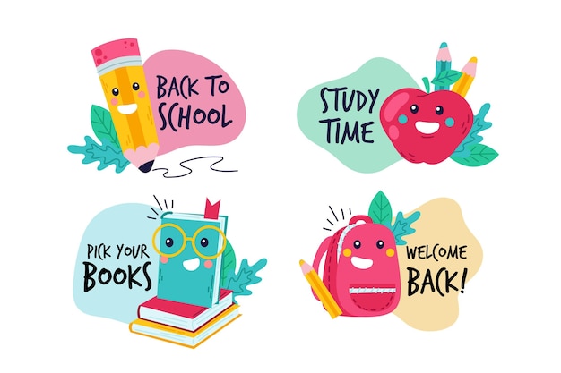 Back to School Labels Collection – Free Download