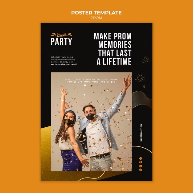 Graduation Prom Poster Template – Free Download