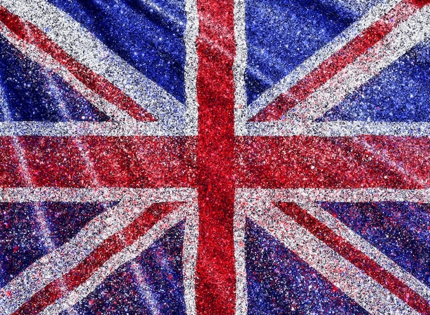 Union Jack Flag Background with Glitter Effect – Free Download