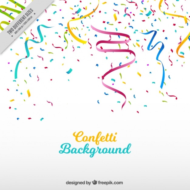 Party Background Featuring Streamers and Colored Confetti – Free Download