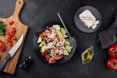 Delicious Salad on Plate Flat Lay – Free to Download