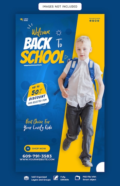 Back to School Instagram and Facebook Story Template – Free Download