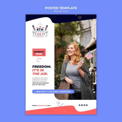 4th of July Poster Template Design – Free Stock Photo for Download