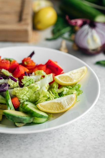 Freshly Prepared Vegetable Salad in a Closeup Bowl – Free Stock Photo, Download Free