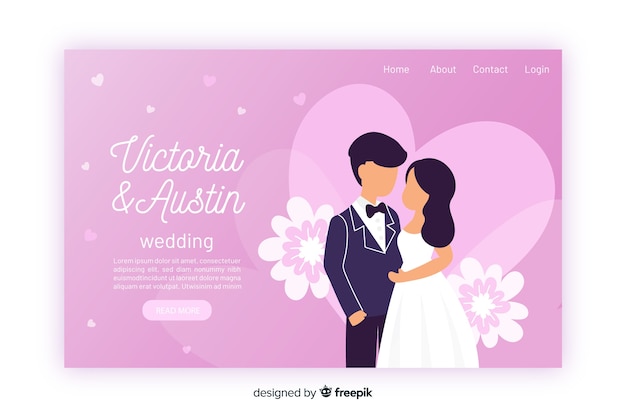 Beautiful Wedding Landing Page – Download Free Stock Photo