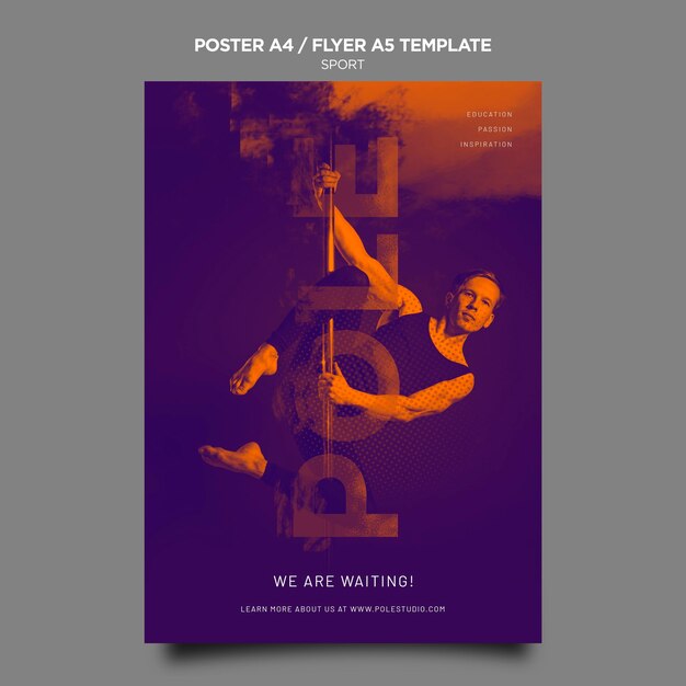 Pole Class Poster Template – Free Download