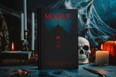 Halloween Scary Book Mockup Design – Free Download