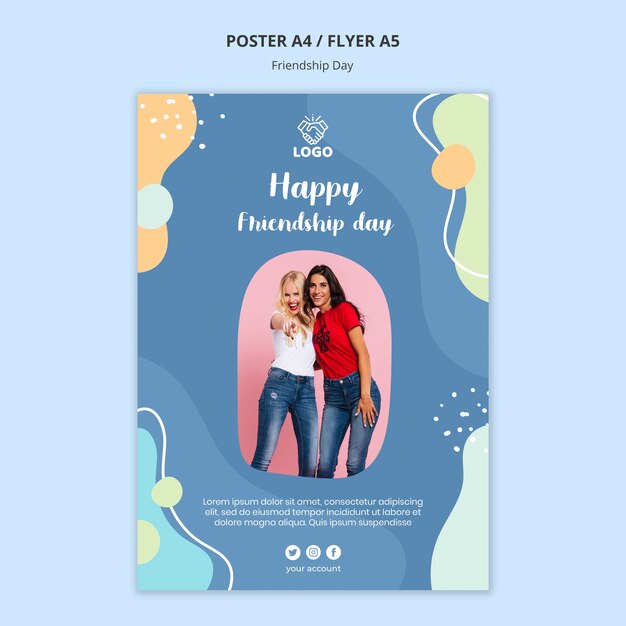 Friendship Day Poster Template – Free Download