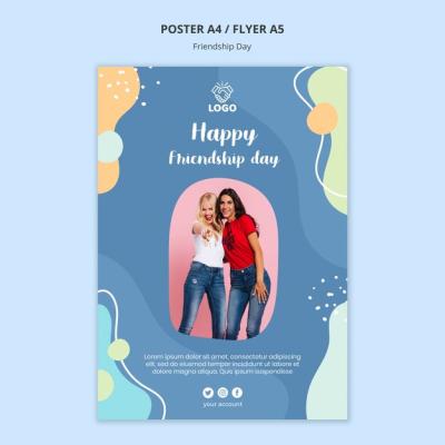 Friendship Day Poster Template – Free Download