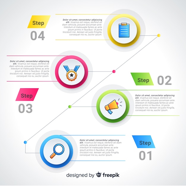 Modern Infographic Steps Design – Download Free Stock Photo