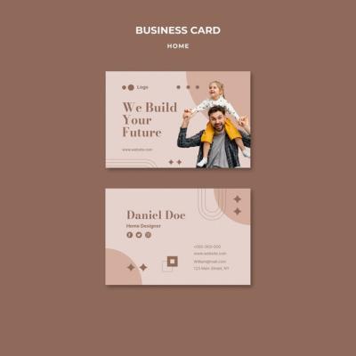 Home Interior Design Business Card Template – Free Download