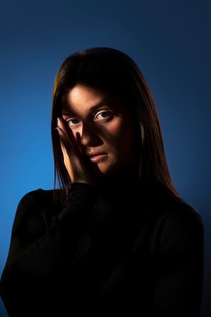 Medium Shot of Unknown Woman Posing – Free Download