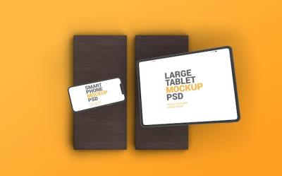 Smartphone and Large Tablet Mockup – Free to Download