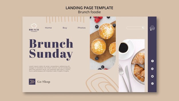 Delicious Brunch Landing Page Template – Free Download