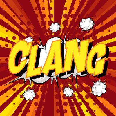 CLANG Wording Comic Speech Bubble on Burst – Free Download