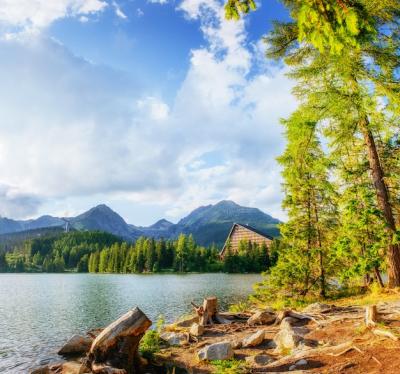 Sunrise Over a Lake in High Tatras, Å trbskÃ© Pleso – Free Download