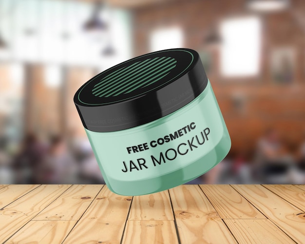 Cosmetic Cream Jar Mockup: Rounded Cosmetic Jar Design for Free Download