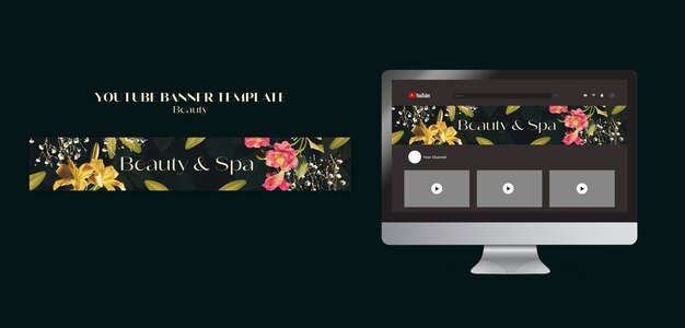 Floral Beauty Concept YouTube Banner – Free Download