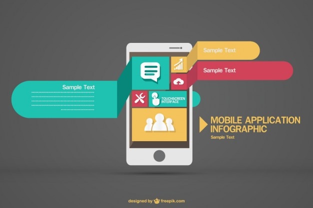 Mobile Application Infographic – Free Stock Photo for Download