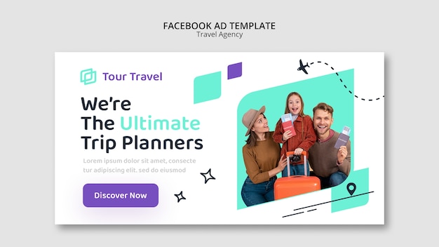 Flat Design Travel Agency Template – Free Download