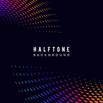 Vibrant Halftone Background Vector – Free Download