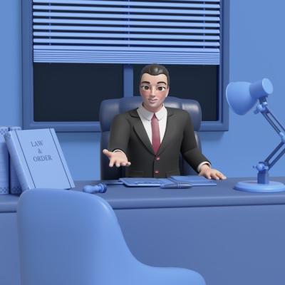 3D Rendering of Lawyer Character – Free Download