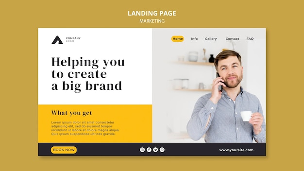 Business Marketing Landing Page Template – Free Download