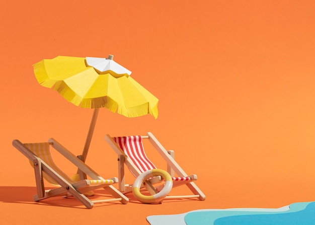 Summer Beach Made from Various Materials – Free Stock Photo Download