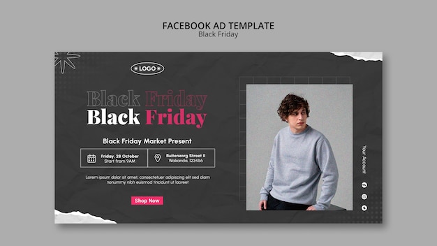 Black Friday Flat Design Template – Free to Download