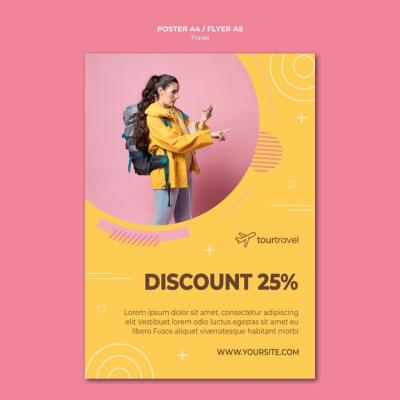 Travel Discount Poster Template – Free Download