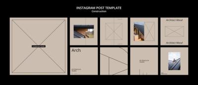 Minimalist Construction Project Instagram Post Set – Free Download