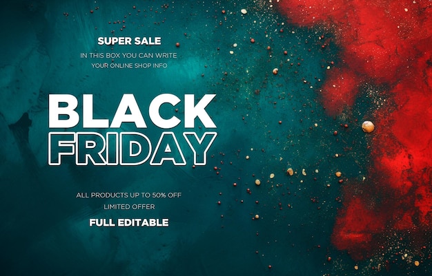 Black Friday Super Sale with Red Paint – Free Download