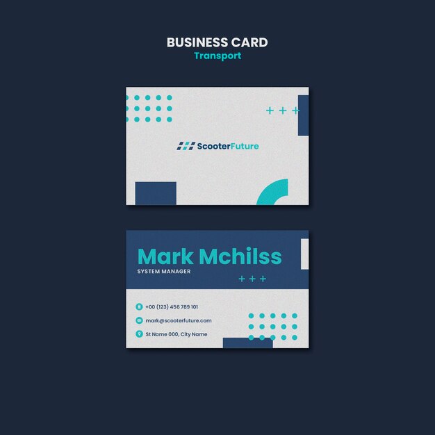 Transport Concept Business Card Template – Free Download